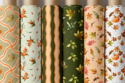 Autumn Hand drawn Seamless Patterns, a Pattern Graphic by Pattern + watercolor (Thumbnail 9 of 13)