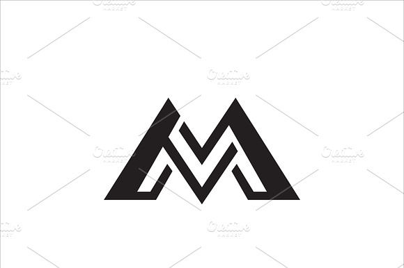 Abstract letter M logo design. preview 2