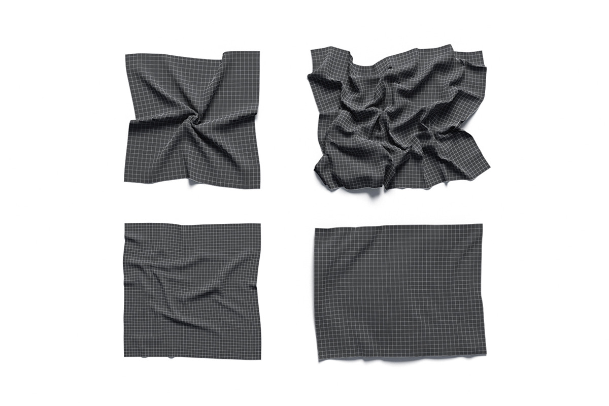 Wrinkled Cotton Textile Set 3D Model, an Object 3D Model by rebrandy (Photo 7 of 9)