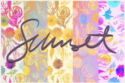 Sunset Floral Patterns