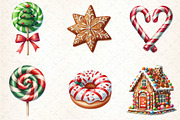 Christmas Candy and Sweets Clipart, an Illustration by DreamCafeArt (Thumbnail 2 of 8)