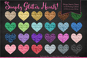 Rainbow Glitter Hearts Clipart, an Illustration by Amanda Ilkov (Thumbnail 2 of 3)