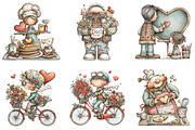 Whimsical Valentine Father Clipart, an Illustration by DreamArtGraphic (Thumbnail 2 of 4)