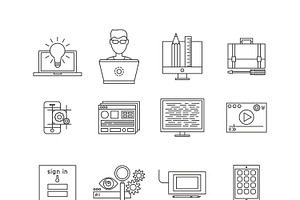 Program Development Icons Set