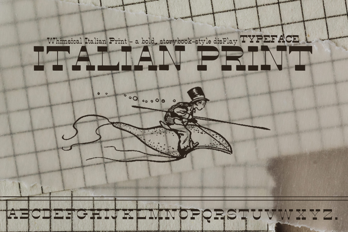 Italian Print - Font, a Serif Font by Lilithcollageart (Photo 2 of 4)