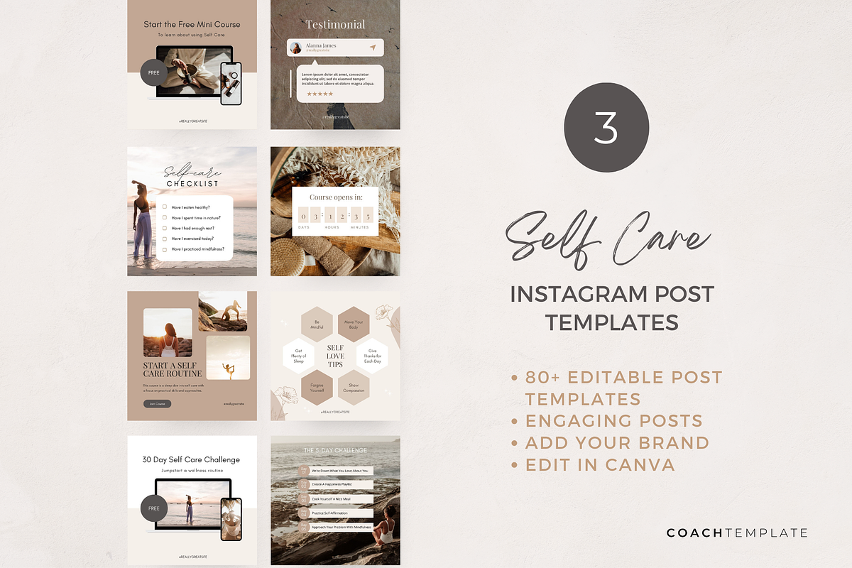 Self Care eBook Template Bundle, a Brochure Template by COACHTEMPLATE (Photo 7 of 11)