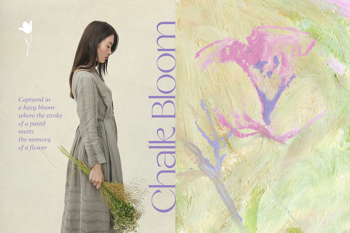 Chalk Pastel Botanical Textures, a Texture Illustration by Elena Pimonova (Photo 2 of 10)