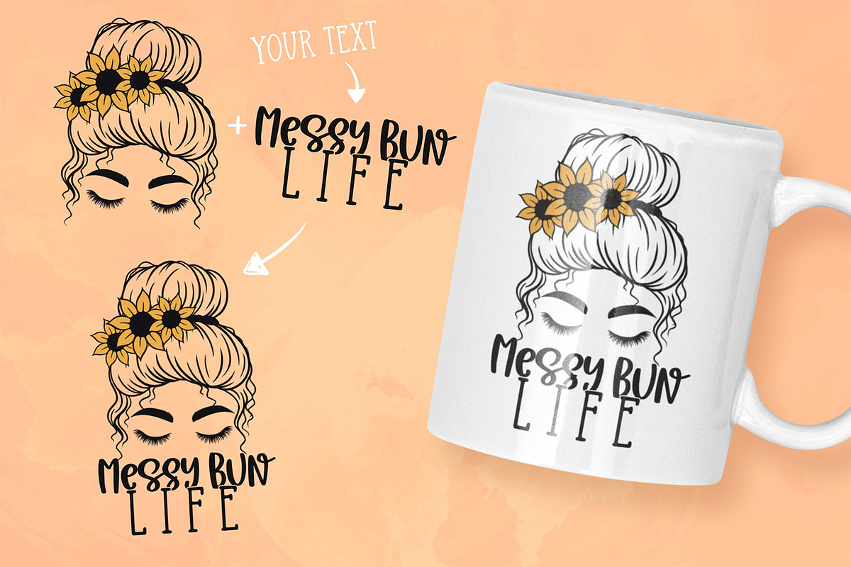 Messy bun builder Procreate brushes, a Brush Add-On by Brushed Rose (Photo 5 of 5)