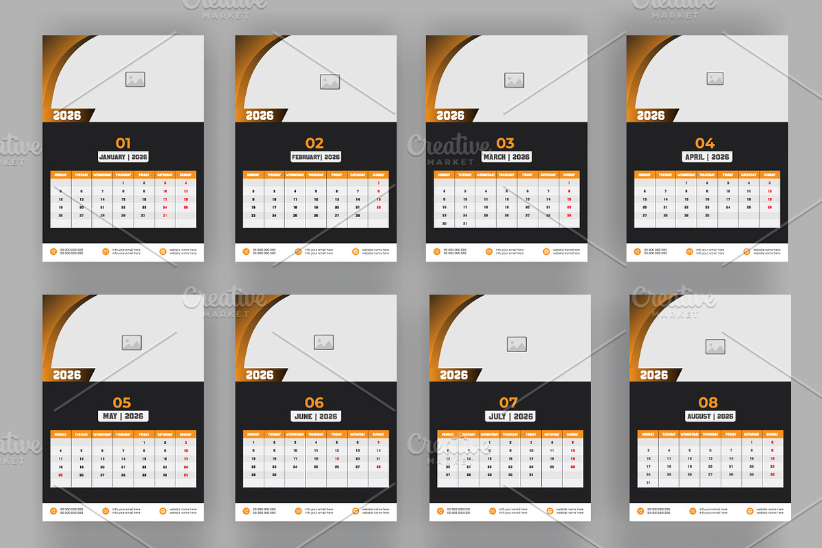 2026 Wall Calender template, a Magazine Template by graphics city (Photo 2 of 2)