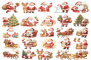 Vintage Santa Claus PNG Bundle, an Object Graphic by Digi_Design_World (Thumbnail 3 of 3)