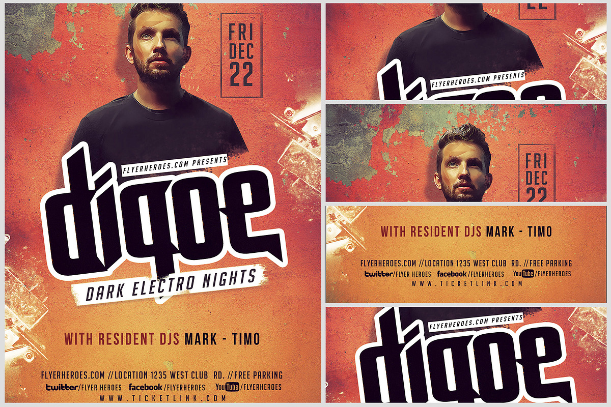 DJ Flyer v2, a Flyer Template by FlyerHeroes (Photo 2 of 4)