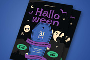 Modern Retro Halloween Party Flyer, a Flyer Template by VectorVactory (Thumbnail 2 of 3)