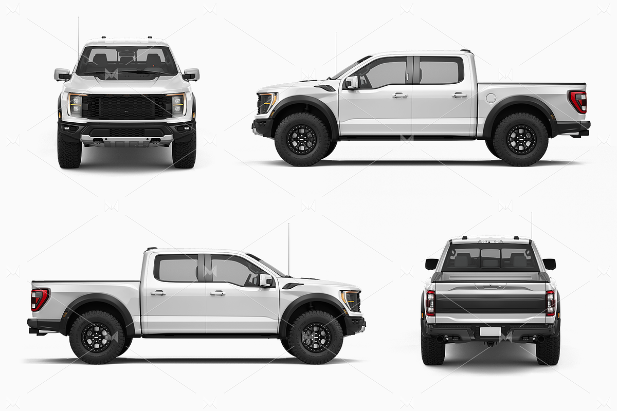 Pickup Truck Mockup 9, an Advertising Mockup by Mockupix (Photo 12 of 12)
