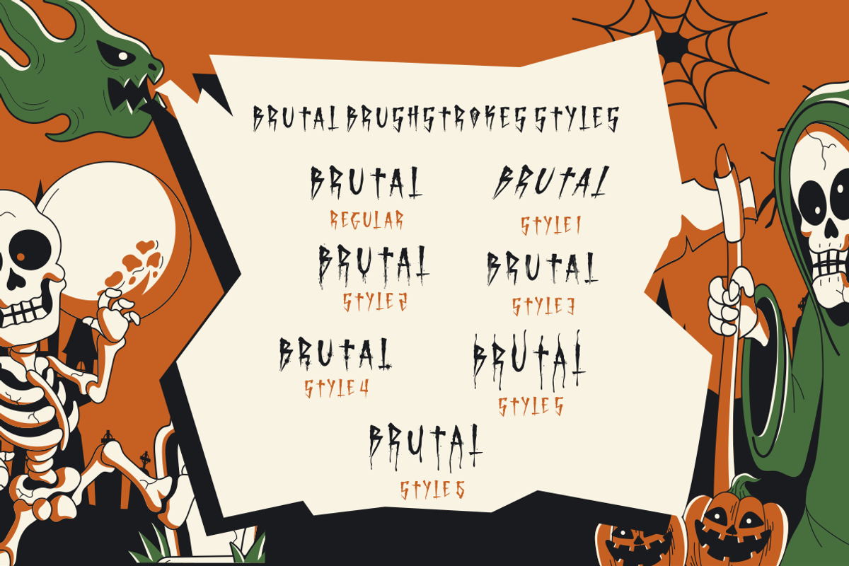 Brutal Brushstrokes - Metal Font, a Font by PutraCetol Studio (Photo 3 of 11)