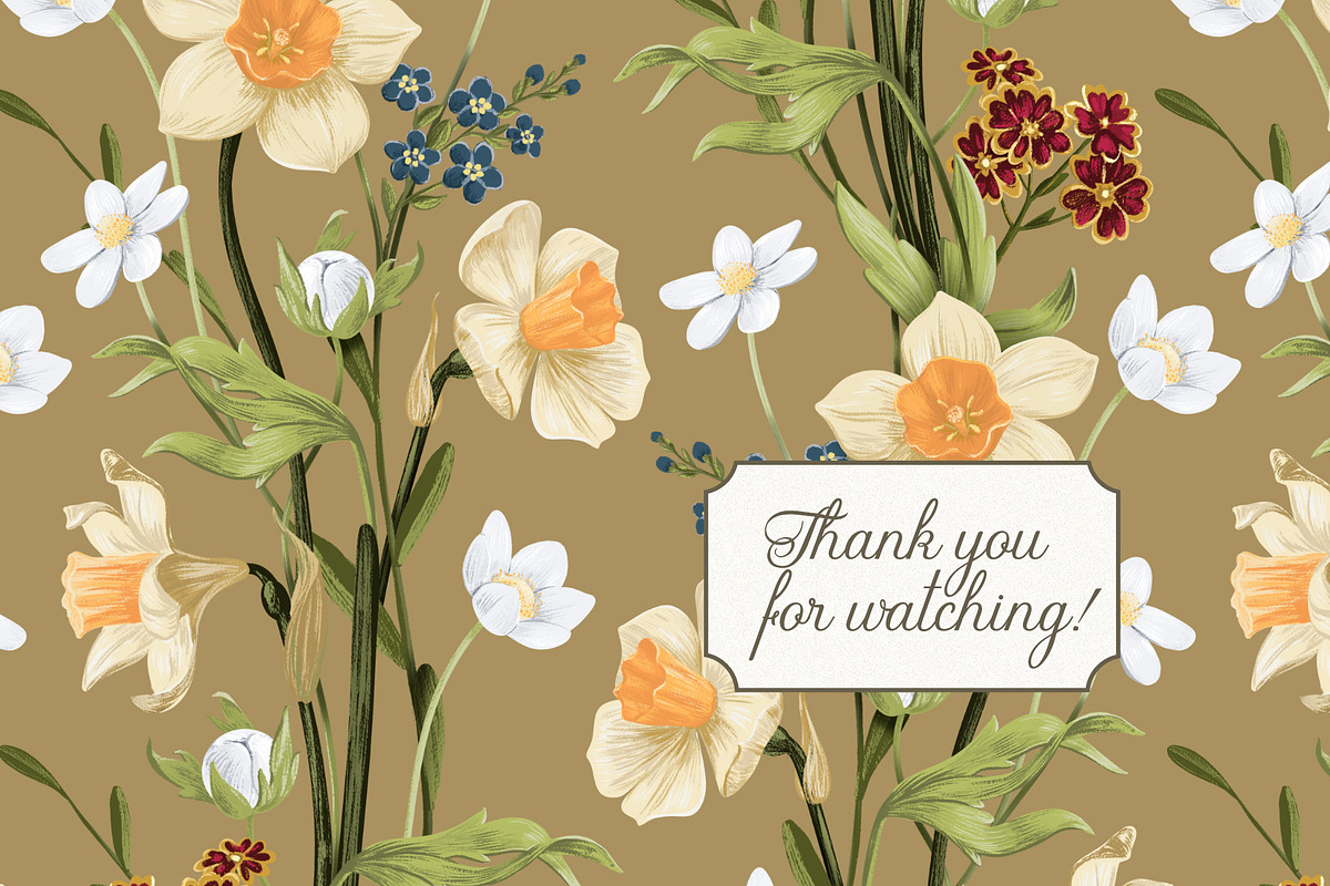 Vintage Garden Pattern Collection, a Pattern Graphic by PenguinArtStudio (Photo 8 of 8)