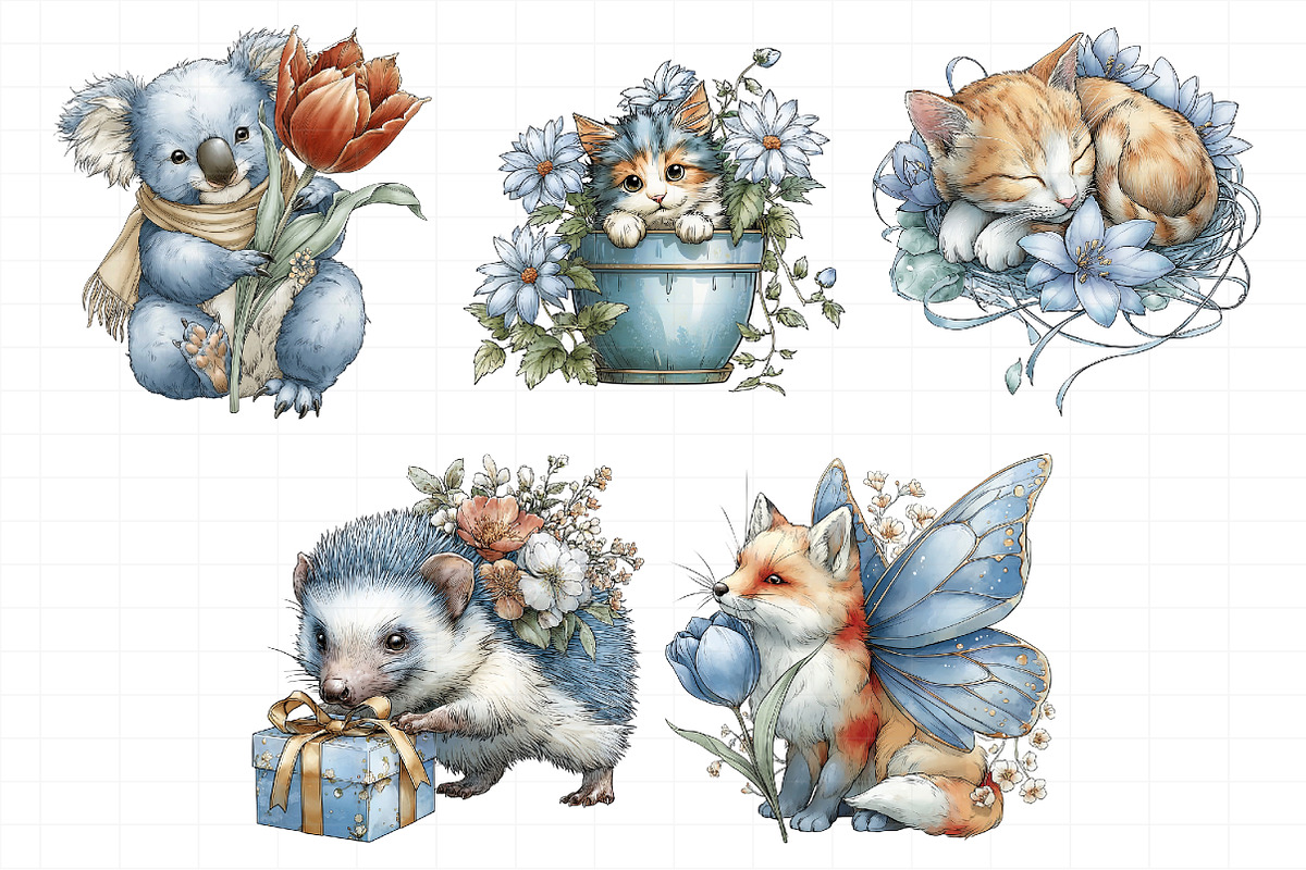 Whimsical Spring Animal Clipart Bund, an Illustration by Daily.Designs (Photo 7 of 7)