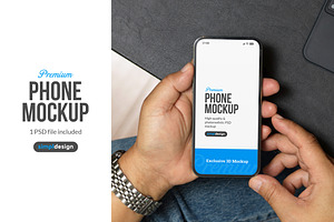 Smartphone Mockup Top View Desk, an Android Mockup by SimplDesign