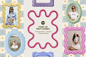 Funky 3D Wavy Frames Y2K Aesthetic