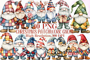 Christmas Patchwork Gnome Clipart, an Illustration by Sublimation Artist (Thumbnail 1 of 6)