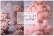10 Pink Floral Maternity Backdrops, a Layer Style Add-On by NSTUDIO (Thumbnail 5 of 9)