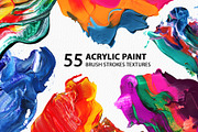 Acrylic Brush Strokes Textures, a Texture Graphic by Marmoris.Arts (Thumbnail 1 of 12)