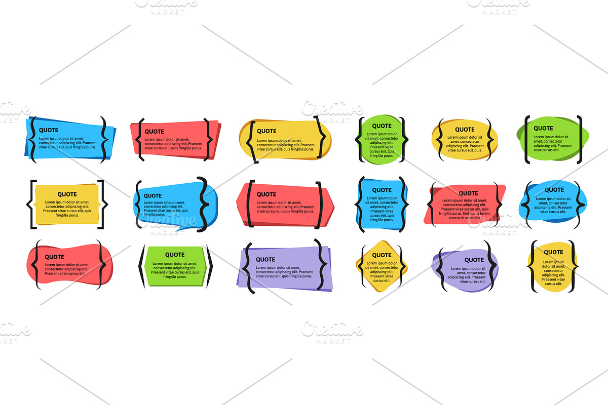 Quote frames with text brackets, an Illustration by winwin.art