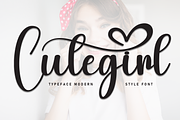 Cutegirl | Script Font, a Handwritten Font by Scratchones (Thumbnail 1 of 9)