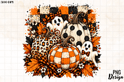 Spooky Ghosts Pumpkins Halloween PNG, an Object Graphic by Cut File (Thumbnail 1 of 2)
