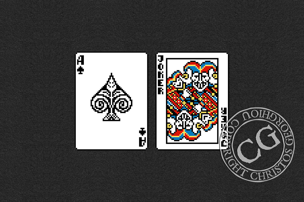 Pixel Art Novelty Playing Card Deck, an Object Graphic by Christos Georghiou (Photo 7 of 10)