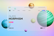 Glass Morphism Interface Mockup, a Landing Page Template by Artlogs (Thumbnail 3 of 7)