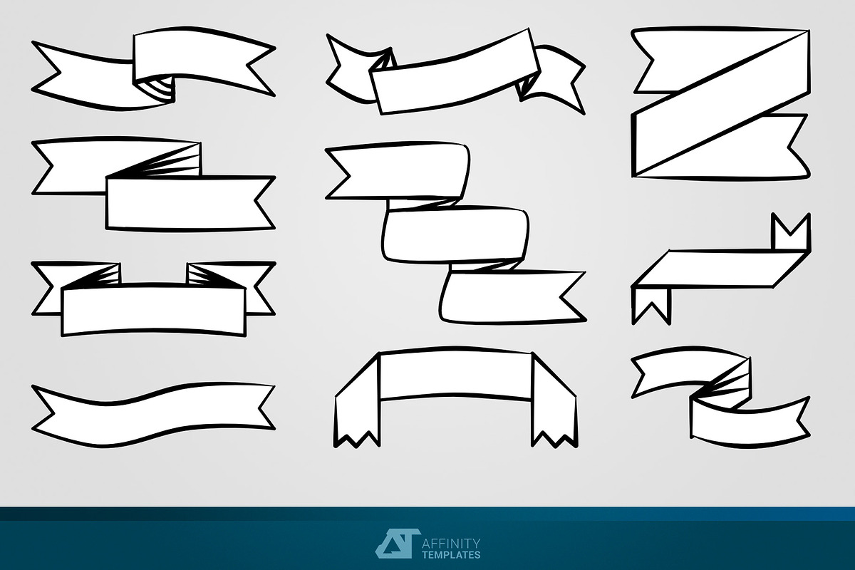 Ribbons Affinity Designer SVG, an Object Graphic by Affinity Templates (Photo 1 of 3)