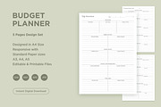 Budget Planner Pages Set V-08, a Stationery Template by shahsoft (Thumbnail 1 of 3)