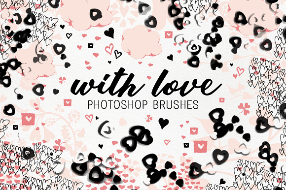 With Love photoshop brushes preview 3