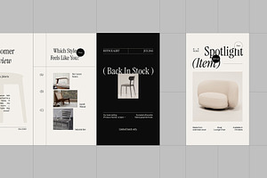 Furniture Instagram Template Pack, a Social Media Template by fakhroo