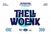 Thellwoenk - Quirky Display Font, a Sans Serif Font by twinstd (Thumbnail 1 of 10)