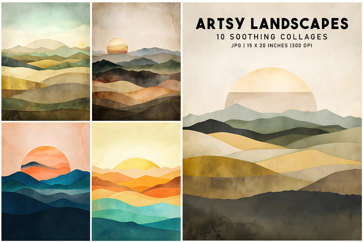 Artsy Landscapes, a Decorative Illustration by Digital Art Creations (Photo 2 of 7)