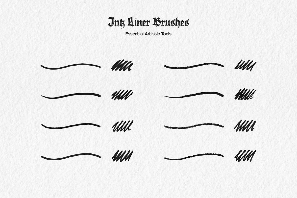 Essential Liner Illustrator Brushes, a Brush Add-On by brushapes.com (Photo 5 of 12)