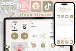 Rose iOS Wallpaper Icon Pack