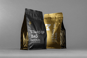 Stand Up Coffee Bag Mockups