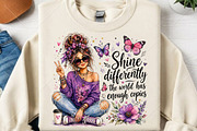 Shine Differently Purple Boho Girl, a Seasonal Illustration by Canvas Craft (Thumbnail 1 of 6)