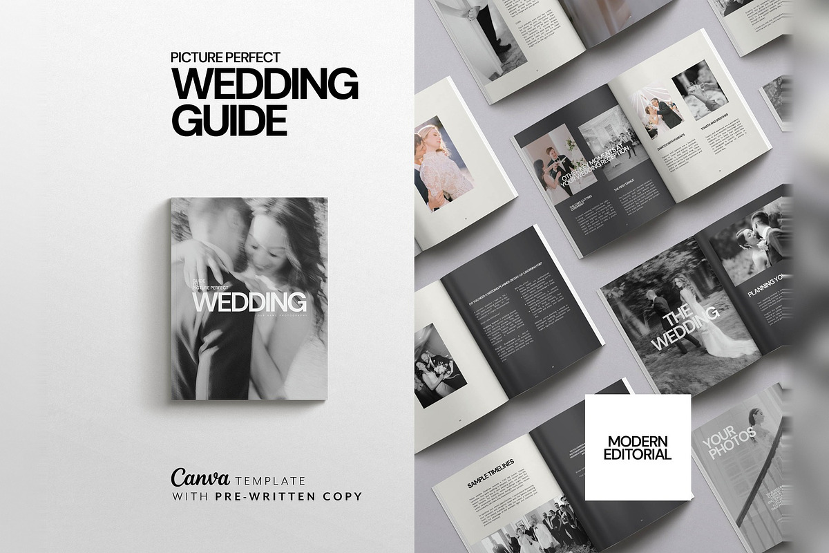 Editorial Wedding Welcome Guide, a Magazine Template by Cagdas Yoldas (Photo 1 of 9)