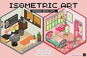 Procreate Isometric Room Brush Pack, a Brush Add-On by Artbykimmyw (Thumbnail 1 of 18)
