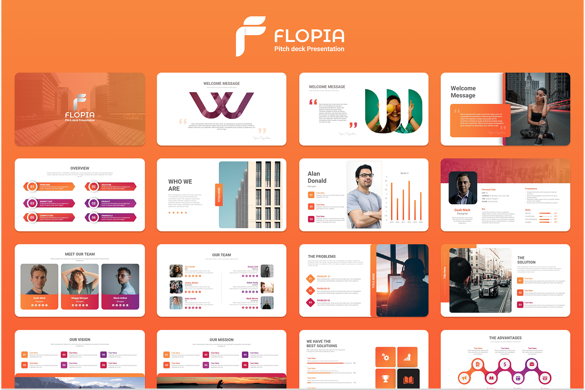 Flopia Pitch Deck PPTX Template