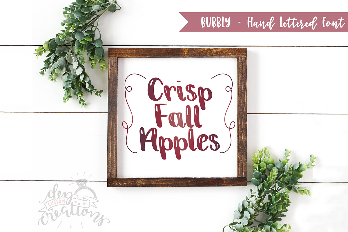 Bubbly - A Hand lettered Font preview 5