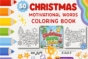 Christmas Motivational Words Color, a Seasonal Illustration by Design Zone (Thumbnail 1 of 4)