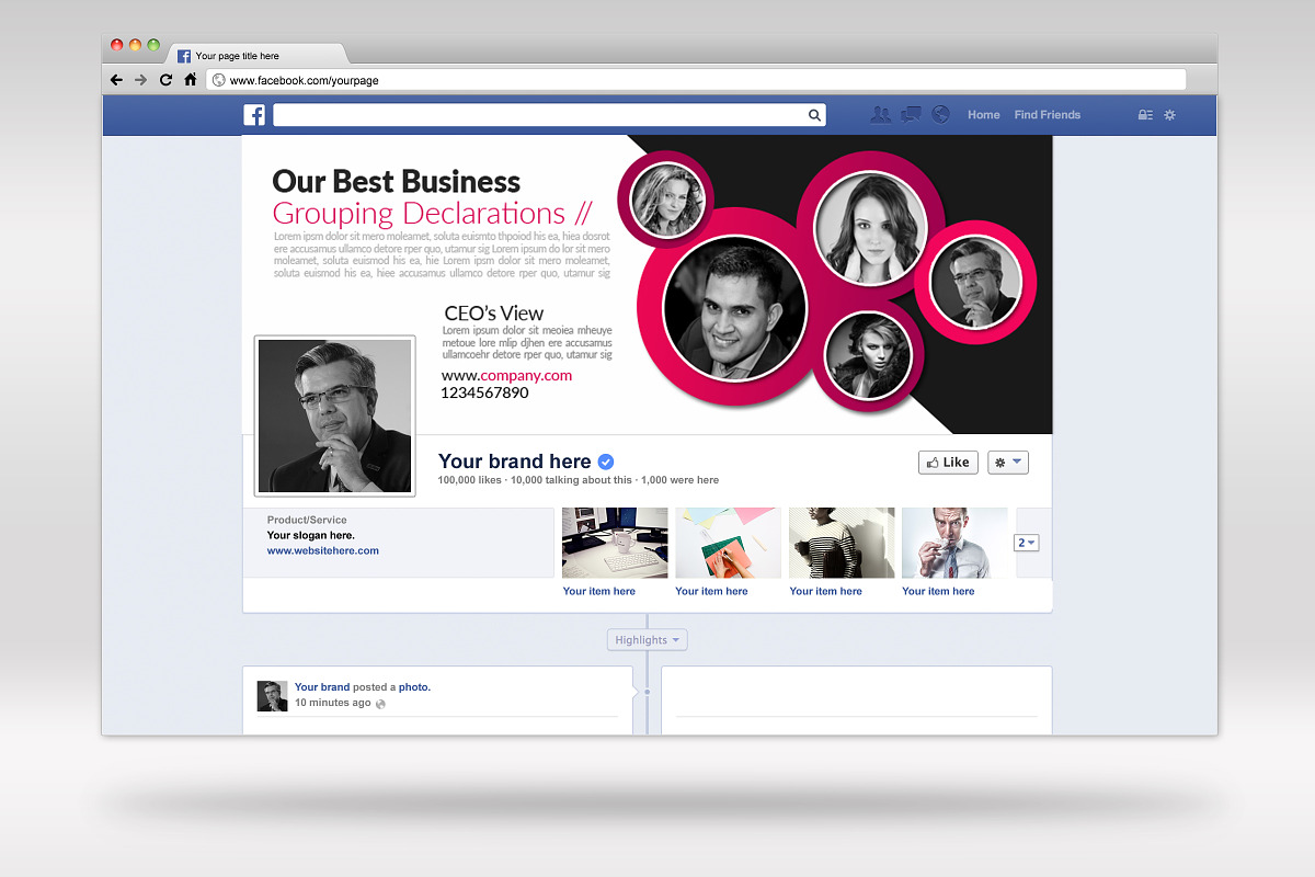10 Facebook Timeline Cover Bundle, a Templates & Theme by Business Flyers (Photo 10 of 11)