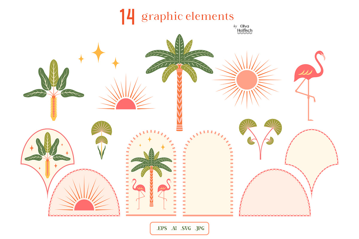 Tropical Riviera Patterns & Graphics, a Pattern Graphic by Olya Haifisch (Photo 7 of 13)