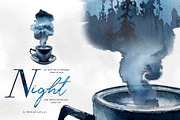 Hand-Painted Night Clipart Set, an Animal Illustration by ArtCreationsDesign (Thumbnail 21 of 29)