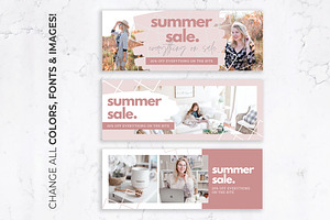 Website Banners For Canva Blush