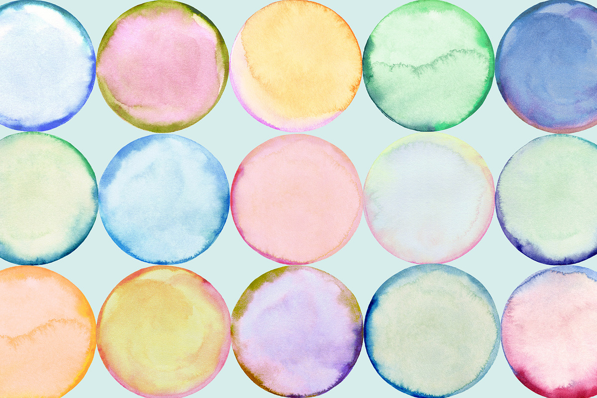 Watercolor Circles, an Object Graphic by Basia Stryjecka (Photo 15 of 16)